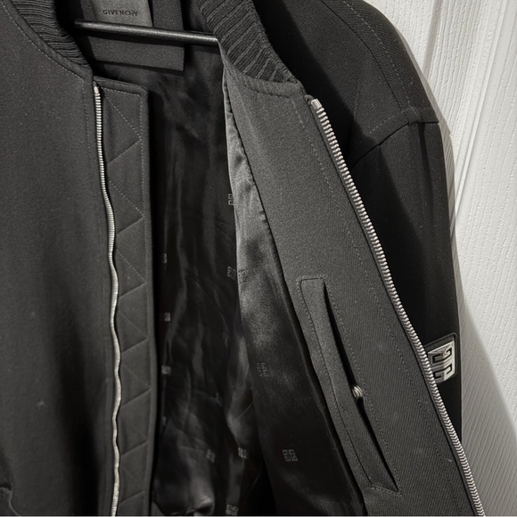 GIVENCHY Black 4G Logo Virgin Wool Bomber Jacket Men L 50